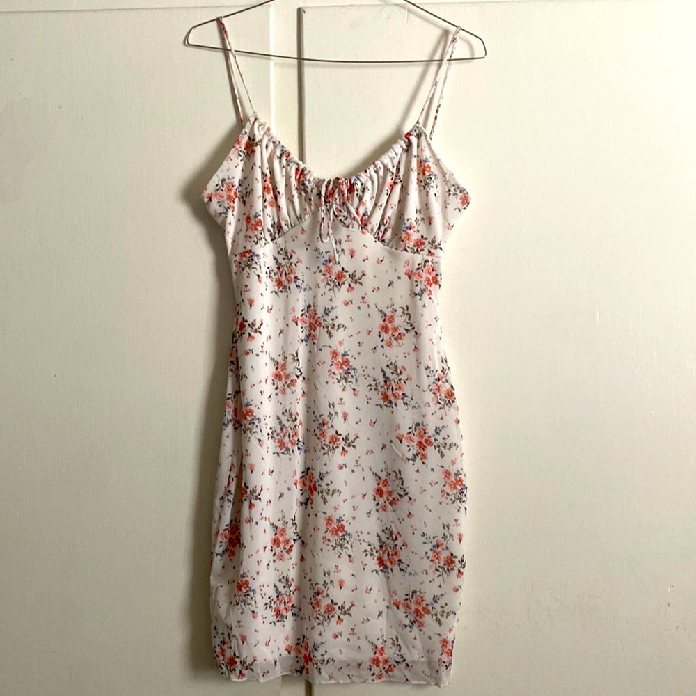 Sassy Couture white floral mini dress